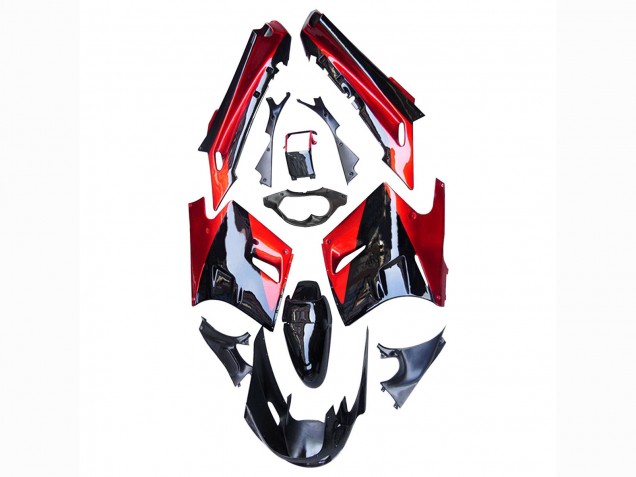 1990-1992 Kawasaki ZZR1100 Motorcycle Fairings - Red Glossy Black Canada for Sale