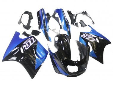 1990-1992 Kawasaki ZZR1100 Motorcycle Fairings - Blue Glossy Black Canada for Sale
