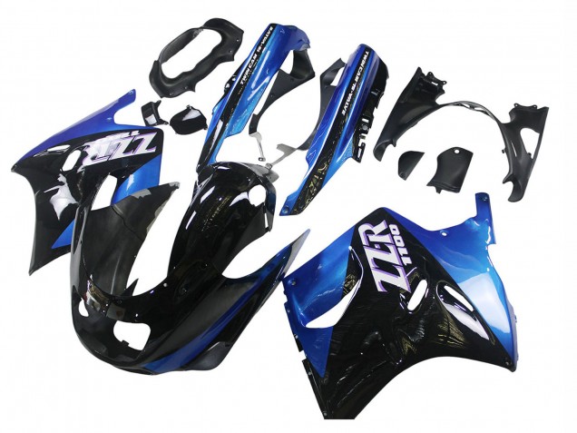 1990-1992 Kawasaki ZZR1100 Motorcycle Fairings - Blue Glossy Black Canada for Sale