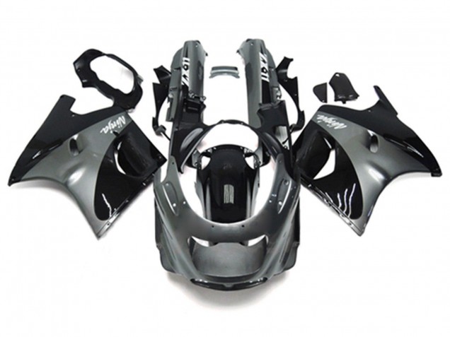 1993-2003 Kawasaki ZZR1100 Motorcycle Fairings - Grey Black Ninja Canada for Sale