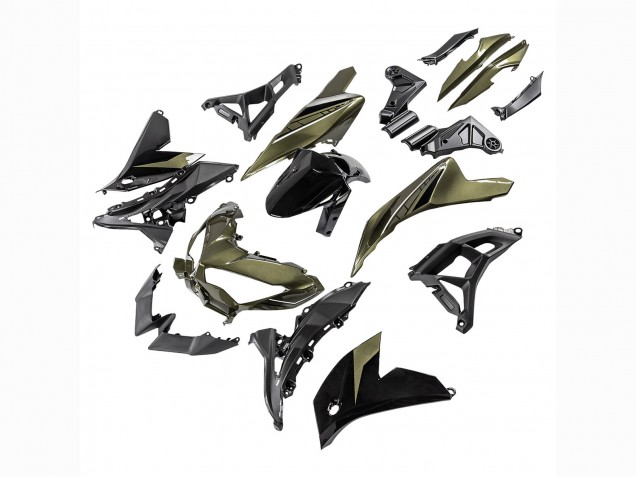 2022-2025 Kawasaki Versys 650 Motorcycle Fairings - Dark Green Black Canada for Sale