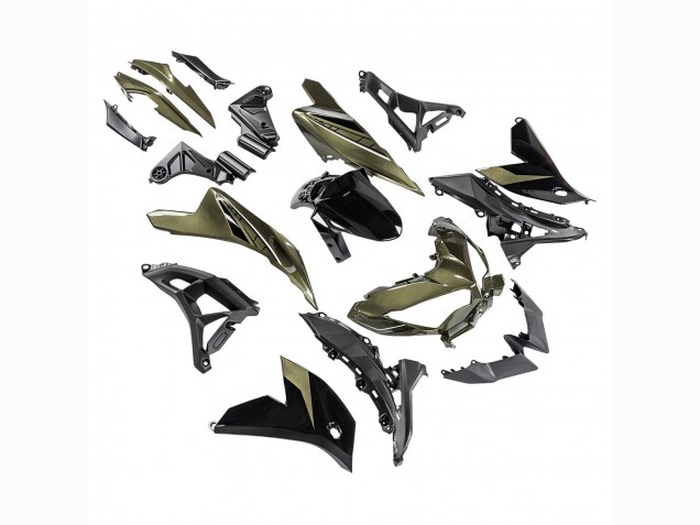 2022-2025 Kawasaki Versys 650 Motorcycle Fairings - Dark Green Black Canada for Sale