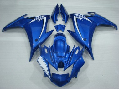 2009-2015 Yamaha FZ6R Motorcycle Fairings - Blue White Canada for Sale