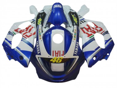 1996-2007 Yamaha YZF600R Thundercat Motorcycle Fairings - White Blue Red Fiat 46 Canada for Sale