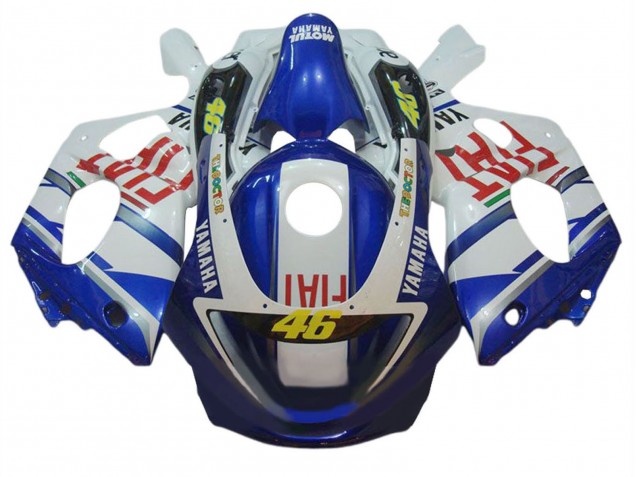 1996-2007 Yamaha YZF600R Thundercat Motorcycle Fairings - White Blue Red Fiat 46 Canada for Sale