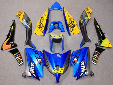 2012-2014 Yamaha TMAX530 Motorcycle Fairings - Blue Yellow Black Shark 46 Canada for Sale