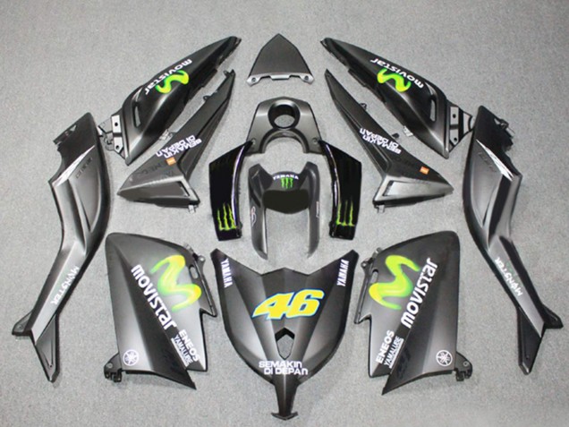 2012-2014 Yamaha TMAX530 Motorcycle Fairings - Matte Grey Yellow Semakin Didepan ENEOS Yamalube MoviStar 46 Canada for Sale