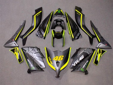 2012-2014 Yamaha TMAX530 Motorcycle Fairings - Matte Grey Yellow Monster 46 Canada for Sale