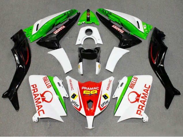 2012-2014 Yamaha TMAX530 Motorcycle Fairings - White Red Green Pramac Fiamm Canada for Sale