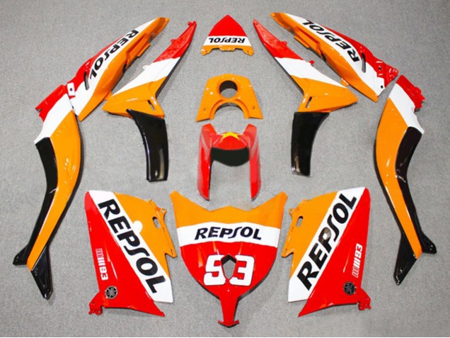 2012-2014 Yamaha TMAX530 Motorcycle Fairings - Red Orange White Repsol 93 Canada for Sale