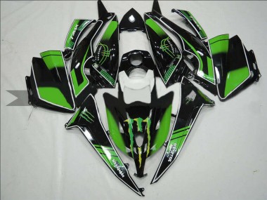 2012-2014 Yamaha TMAX530 Motorcycle Fairings - Glossy Black Green Monster Canada for Sale