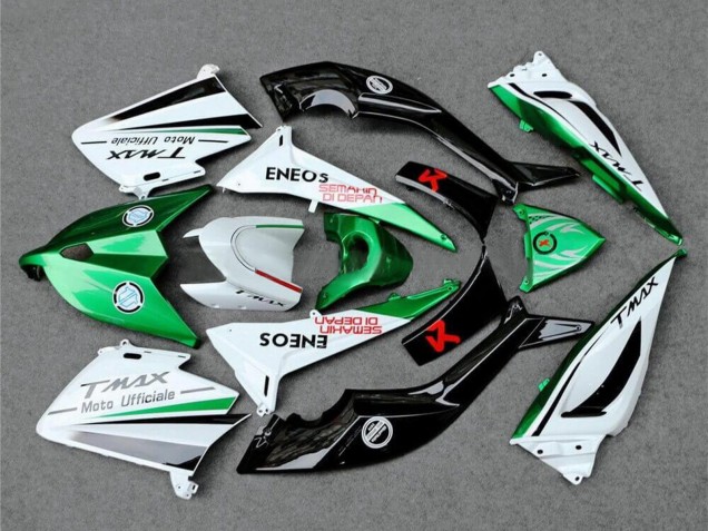 2012-2014 Yamaha TMAX530 Motorcycle Fairings - White Green Black Semakin Didepan ENEOS Canada for Sale