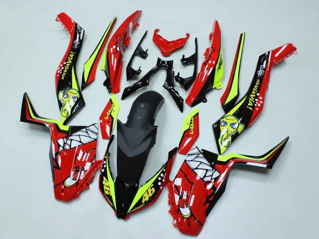 2017-2021 Yamaha XMAX300 Motorcycle Fairings - Red Yellow Black Shark 46 Canada for Sale