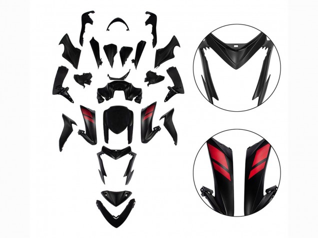 2015-2020 Suzuki GSX-S 1000 Motorcycle Fairings - Black with Red Canada for Sale