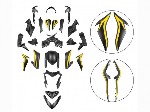 2015-2020 Suzuki GSX-S 1000 Motorcycle Fairings - Black Yellow Canada for Sale
