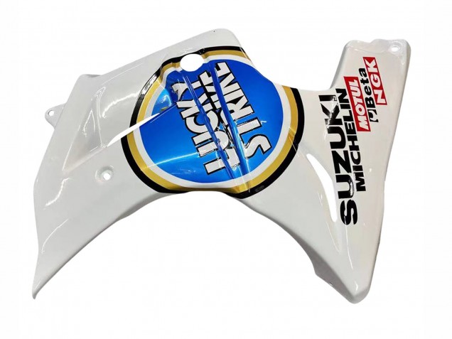 2003-2013 Suzuki SV650 Motorcycle Fairings - White Blue Lucky Strike Motul Canada for Sale