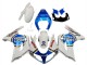 2003-2013 Suzuki SV650 Motorcycle Fairings - White Blue Lucky Strike Motul Canada for Sale