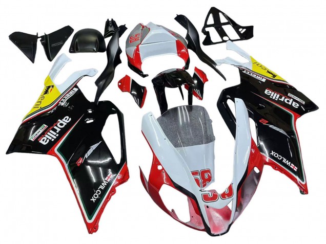 2003-2006 Aprilia RSV1000 Motorcycle Fairings - White Red Black Yellow 58 Canada for Sale