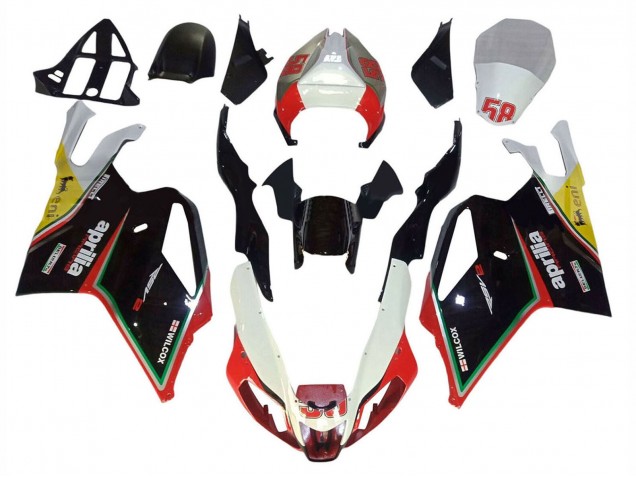 2003-2006 Aprilia RSV1000 Motorcycle Fairings - White Black Red Yellow 58 Canada for Sale