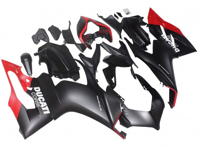 2020-2024 Ducati Panigale V2 Motorcycle Fairings - Red Matte Black Corse Canada for Sale