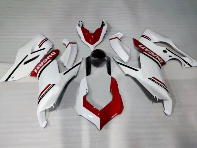 2020-2024 Ducati Panigale V2 Motorcycle Fairings - White Red Glossy Black Canada for Sale