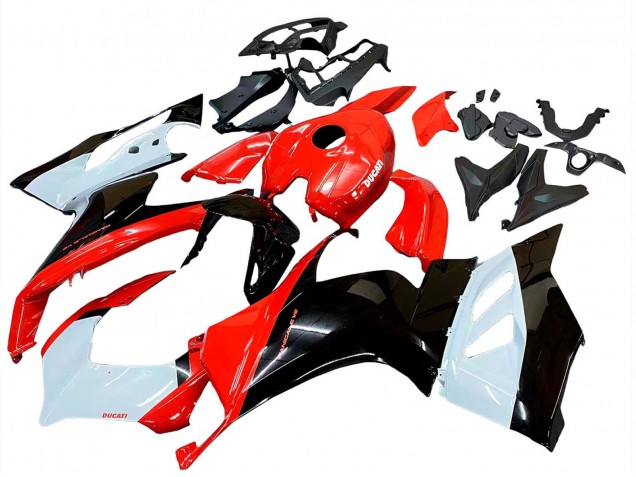 2020-2024 Ducati Panigale V2 Motorcycle Fairing Kits - White Red Glossy Black Canada for Sale
