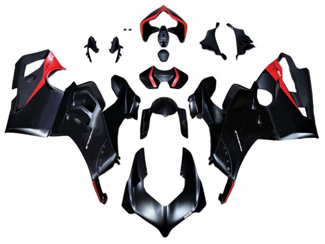2020-2021 Ducati Panigale V4 V4S Motorcycle Fairings - Glossy Black Red Canada for Sale