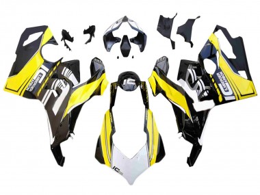 2018-2019 Ducati Panigale V4 V4S Motorcycle Fairings - White Yellow Glossy Black Canada for Sale