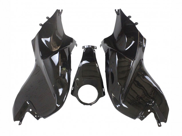 2005-2010 BMW K1200S Motorcycle Fairings - Glossy Black Matte Black Blue Lines Canada for Sale
