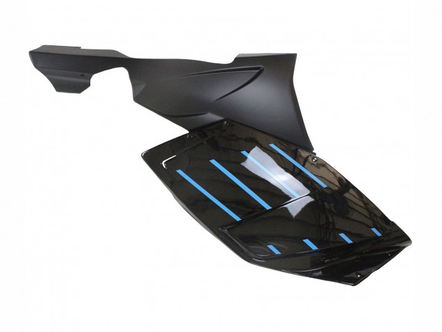 2005-2010 BMW K1200S Motorcycle Fairings - Glossy Black Matte Black Blue Lines Canada for Sale