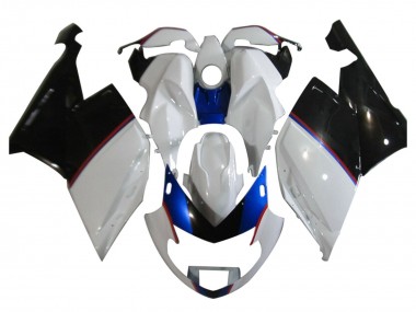 2005-2010 BMW K1200S Motorcycle Fairings - White Blue Glossy Black Canada for Sale
