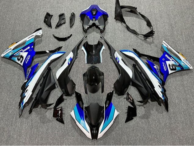2023-2024 BMW S1000RR Motorcycle Fairings - White Blue Matte Black Motul Canada for Sale