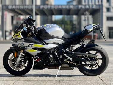 2023-2024 BMW S1000RR Motorcycle Fairings - Silver Yellow Carbon Fiber Canada for Sale
