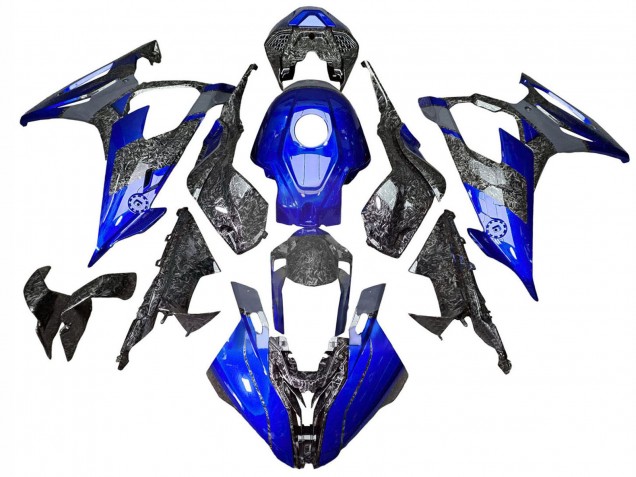 2019-2022 BMW S1000RR Motorcycle Fairings - Blue Forged Carbon Fiber Canada for Sale