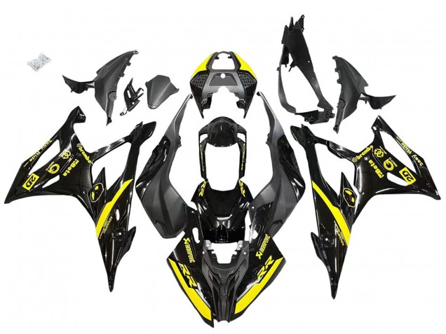 2019-2022 BMW S1000RR Motorcycle Fairings - Glossy Black Yellow Canada for Sale