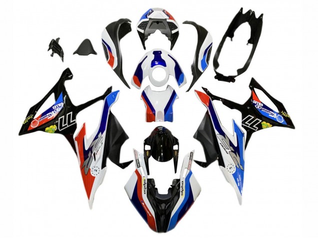 2019-2022 BMW S1000RR Motorcycle Fairings - Blue Red White 77 Canada for Sale