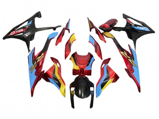 2019-2022 BMW S1000RR Motorcycle Fairings - Light Blue Red Gold Canada for Sale