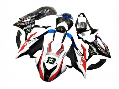2019-2022 BMW S1000RR Motorcycle Fairings - Black White Red 13 Canada for Sale