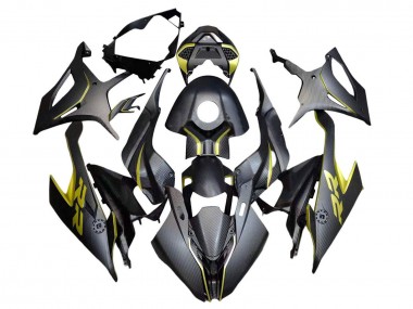 2019-2022 BMW S1000RR Motorcycle Fairings - Black Yellow Carbon Fiber Canada for Sale