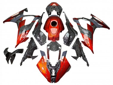 2019-2022 BMW S1000RR Motorcycle Fairings - Dark Orange Forged Carbon Fiber Canada for Sale