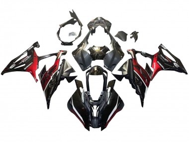 2019-2022 BMW S1000RR Motorcycle Fairings - Black Dark Red Canada for Sale