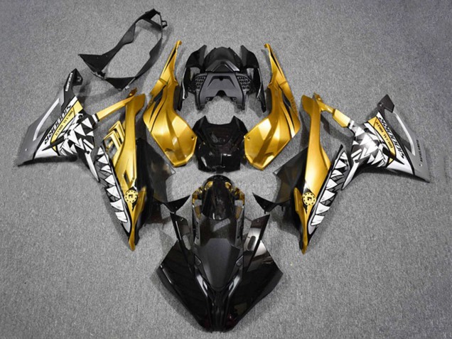 2019-2022 BMW S1000RR Motorcycle Fairings - Gold Black Shark Canada for Sale