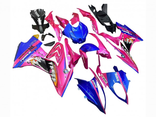 2017-2018 BMW S1000RR Motorcycle Fairings - Pink Blue Yellow Shark Canada for Sale