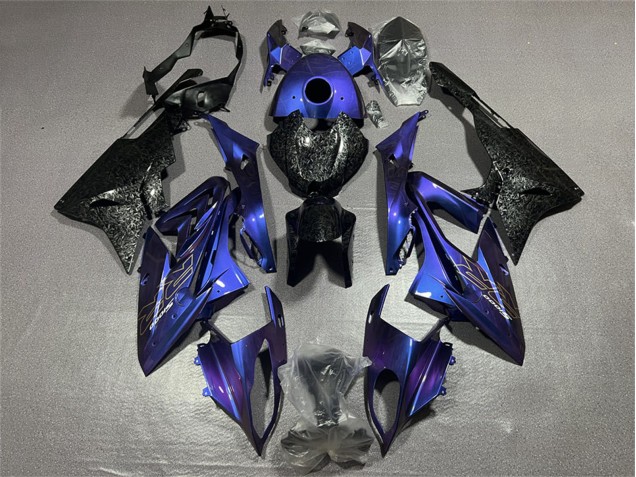 2017-2018 BMW S1000RR Motorcycle Fairings - Blue Black Forged Carbon Fiber Canada for Sale
