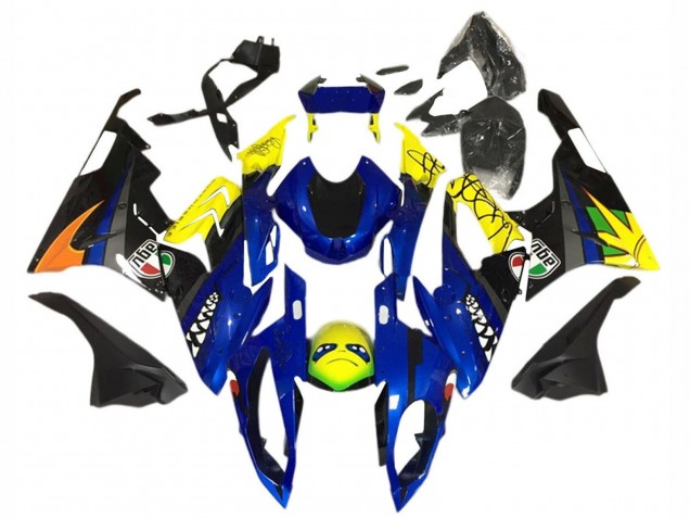 2015-2016 BMW S1000RR Motorcycle Fairing - Yellow Blue Black Shark Canada for Sale