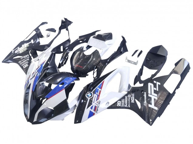2015-2016 BMW S1000RR Motorcycle Fairings - White Blue Black Carbon Fiber Canada for Sale