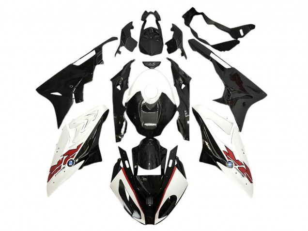 2015-2016 BMW S1000RR Motorcycle Fairings - White Black Carbon Fiber Canada for Sale