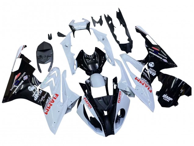 2015-2016 BMW S1000RR Motorcycle Fairings - White Glossy Black Fiamm Canada for Sale