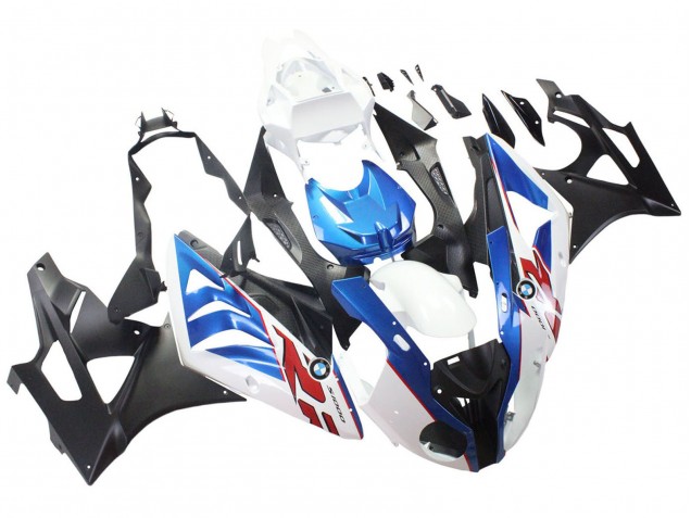 2009-2014 BMW S1000RR Motorcycle Fairings - White Blue Matte Black Canada for Sale