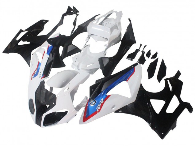 2009-2014 BMW S1000RR Motorcycle Fairings - White Red Blue Glossy Black HP Becker Carbon Canada for Sale